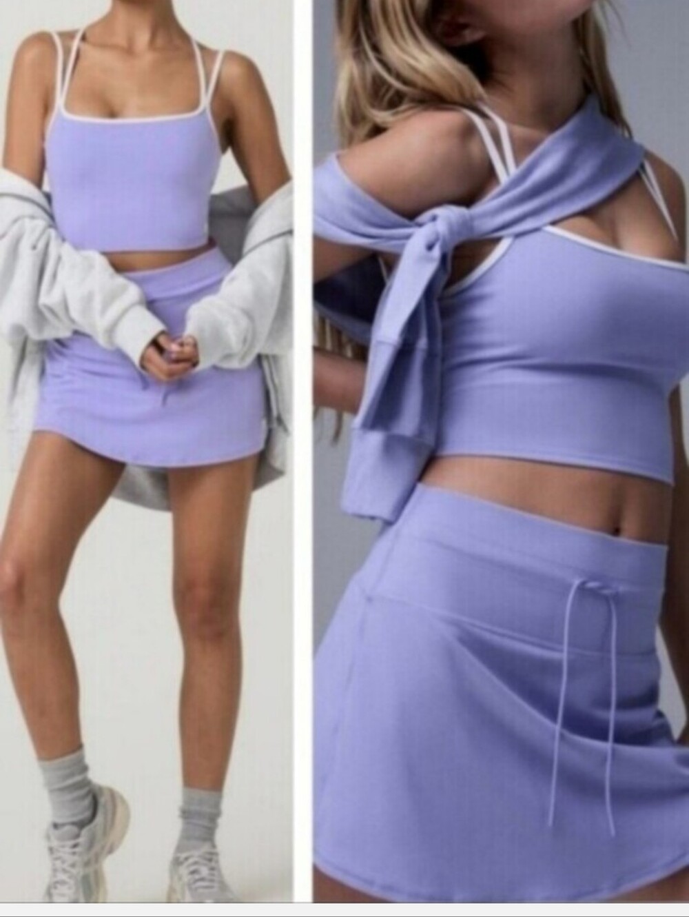 Vuori Daily Skirt Hyacinth NWT Athletic Skort Tennis Prep Drawcord PRICE FIRM